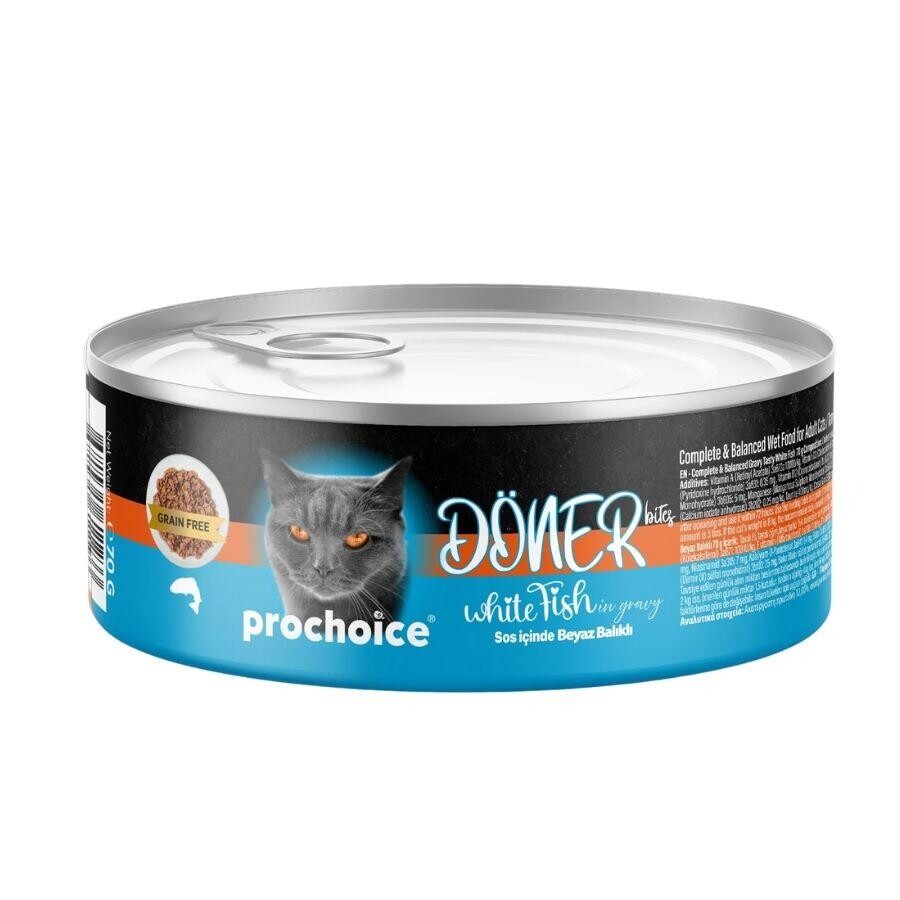 Prochoice Döner Bites Sos İçinde Balıklı Yetişkin Kedi Konservesi 70 GR BEYAZ | SRC: Barcode: 8681465611233
